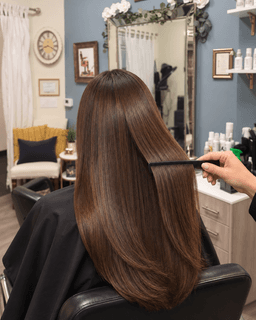 Full hair botox treatment being applied at Metropolitan Hair Boutique